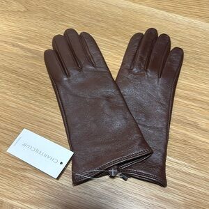 NWT Brown Leather Gloves Size Large